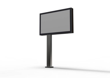 beyaz bir arka plan üzerinde izole 3d billboard