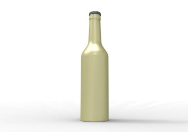 Bira şişesi beyaz arka planda izole