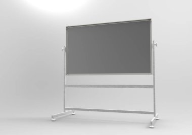 Beyaz arka plan üzerinde izole 3d boş sunu kurulu