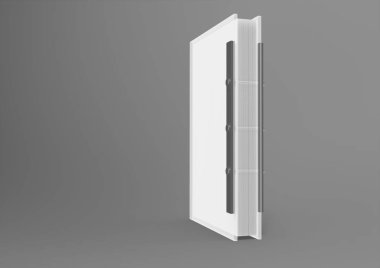 3D kitap ve beyaz bir arka plan üzerinde izole dizüstü