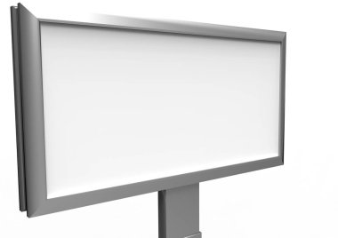 Boş billboard reklam için alacakaranlıkta