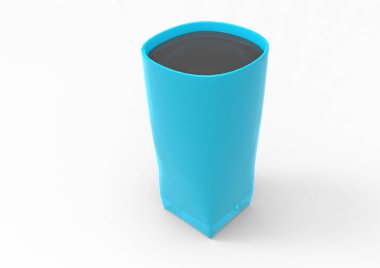 beyaz bir arka plan üzerinde izole 3d Kupası kutusu