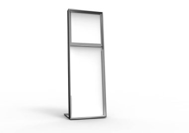 Sergi donatımı, kopya alanı 3d görüntü.