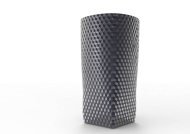 beyaz bir arka plan üzerinde izole 3d Kupası kutusu