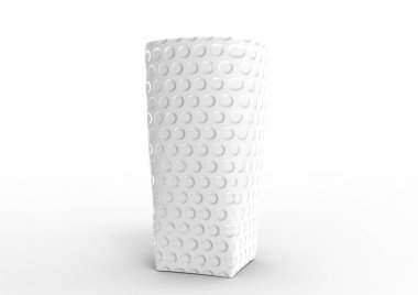 beyaz bir arka plan üzerinde izole 3d Kupası kutusu