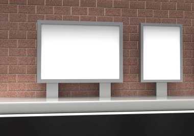 beyaz bir arka plan üzerinde izole 3d billboard