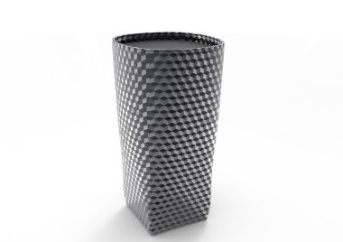 beyaz bir arka plan üzerinde izole 3d Kupası kutusu