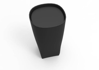 beyaz bir arka plan üzerinde izole 3d Kupası kutusu