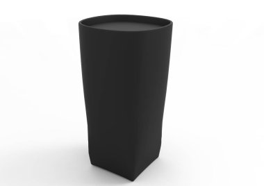 beyaz bir arka plan üzerinde izole 3d Kupası kutusu