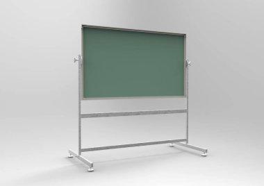 Beyaz arka plan üzerinde izole 3d boş sunu kurulu