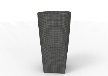 beyaz bir arka plan üzerinde izole 3d Kupası kutusu