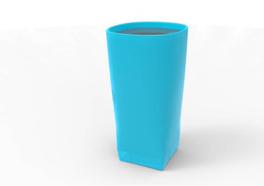 beyaz bir arka plan üzerinde izole 3d Kupası kutusu