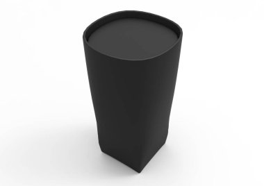 beyaz bir arka plan üzerinde izole 3d Kupası kutusu