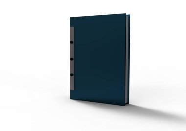 3D kitap ve beyaz bir arka plan üzerinde izole dizüstü