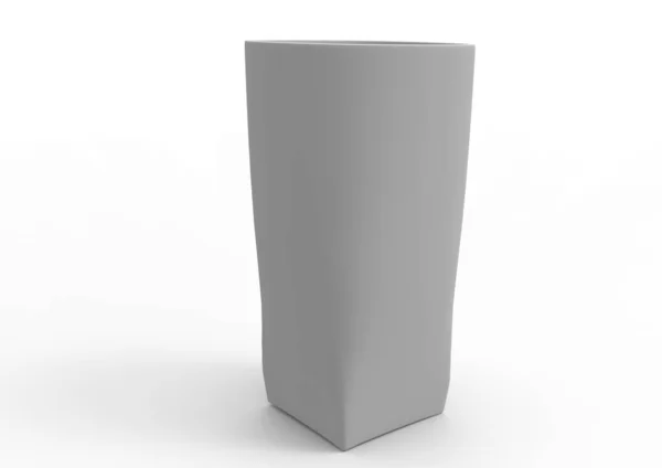 Cup Caixa Isolada Fundo Branco — Fotografia de Stock