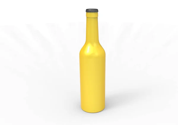 Beer Bottle Isolated White Background — Stock Photo, Image