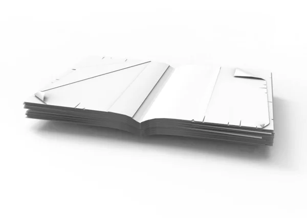 Βιβλίο Και Τετράδιο Απομονωθεί Λευκό Φόντο — Φωτογραφία Αρχείου