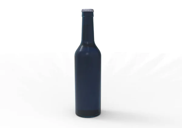 Flaska Isolerad Vit Bakgrund — Stockfoto
