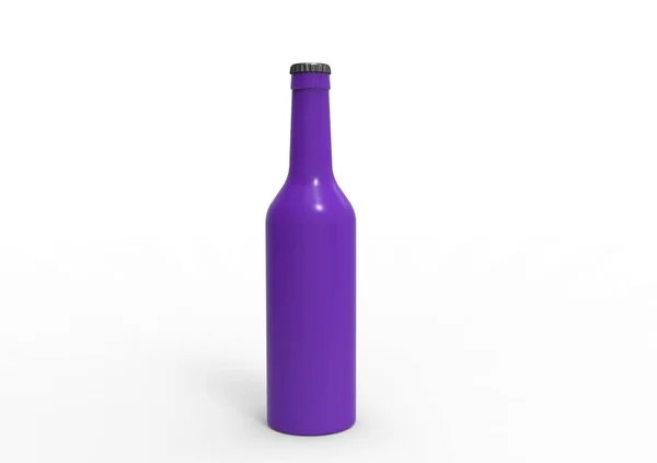 Bierflasche Isoliert Auf Weißem Hintergrund — Stockfoto