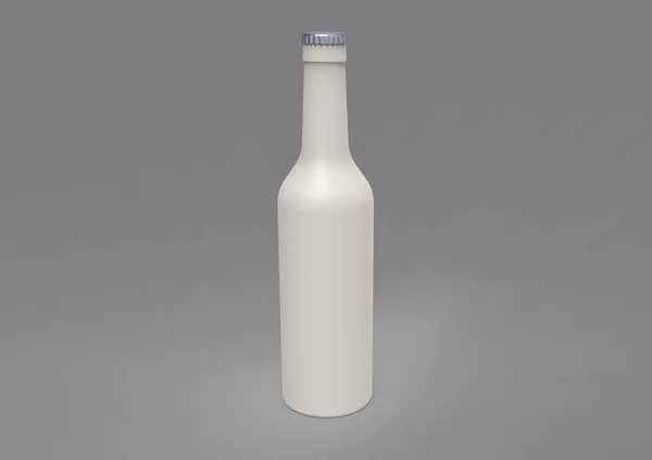 Bierflasche Isoliert Auf Weißem Hintergrund — Stockfoto