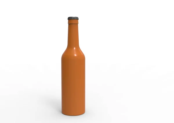 Flaska Isolerad Vit Bakgrund — Stockfoto