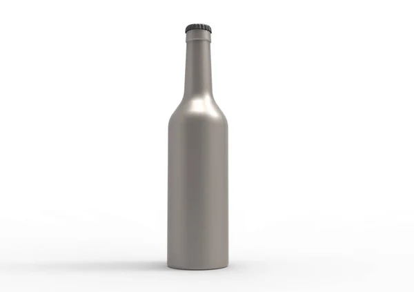 白背景的啤酒瓶 — 图库照片