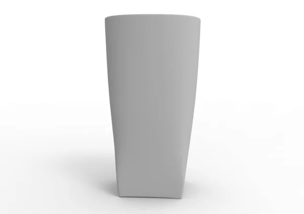 Cup Caixa Isolada Fundo Branco — Fotografia de Stock
