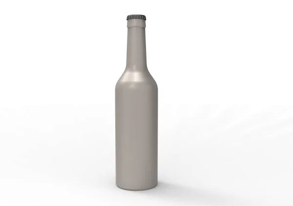 Beer Bottle Isolated White Background — Stock Photo, Image