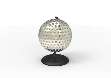 Beyaz arka plan üzerinde izole küre simgesi