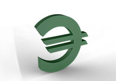 Beyaz arka plan üzerinde izole renk euro simgesini