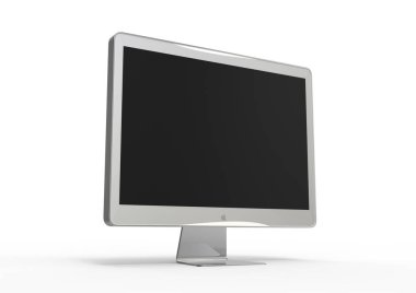 bilgisayar ekranı beyaz arkaplanda izole edildi