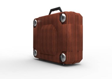 Bavul beyaz arkaplanda izole edildi