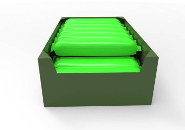 Beyaz arkaplanda izole edilmiş çikolata