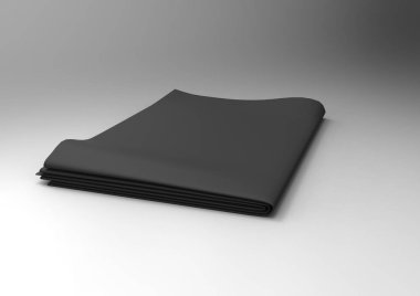 Beyaz zemin üzerine boş siyah gazete