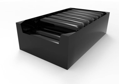 Beyaz arkaplanda izole edilmiş çikolata