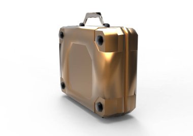 Bavul beyaz arkaplanda izole edildi