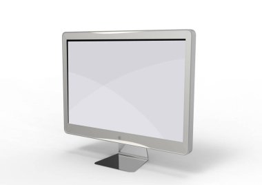 bilgisayar ekranı beyaz arkaplanda izole edildi