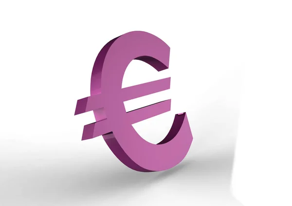 Цвет Евро Символ Изолирован Белом Фоне — стоковое фото