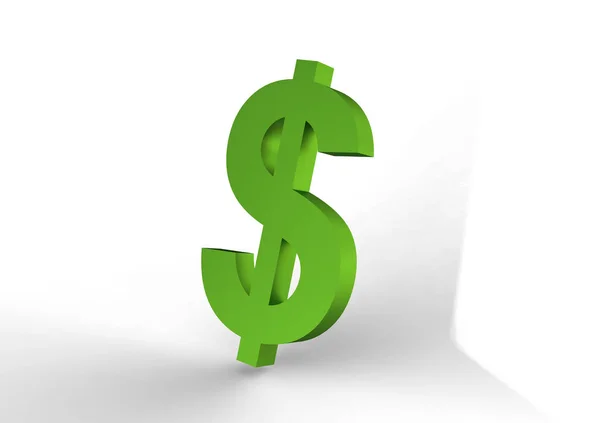 Цветной Символ Доллара Белом Фоне — стоковое фото