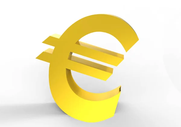 Elszigetelt Fehér Background Euro Jel — Stock Fotó