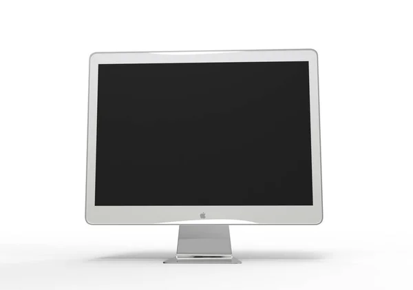 Экран Компьютера Изолирован Белом Фоне — стоковое фото