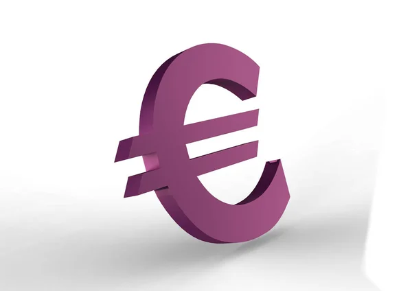 Color Euro Symbol Isolated White Background — Stock Photo, Image