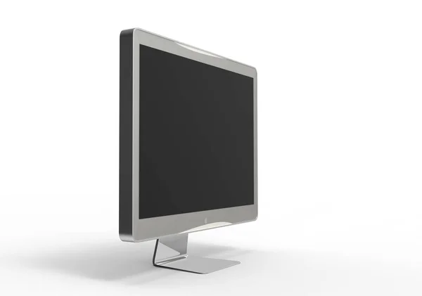 Computerbildschirm Isoliert Auf Weißem Hintergrund — Stockfoto