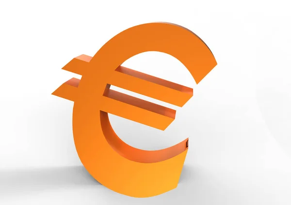 Farbe Euro Symbol Isoliert Auf Weißem Hintergrund — Stockfoto