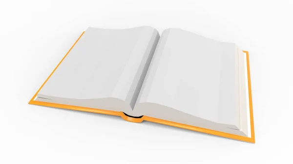 Empty Book Template Clips White Background — Stock Photo, Image