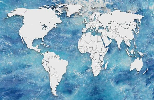 Mapa Color Con Los Países Como Fondo —  Fotos de Stock