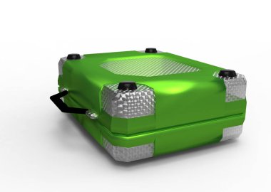 Bavul beyaz arkaplanda izole edildi