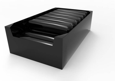 Beyaz arkaplanda izole edilmiş çikolata