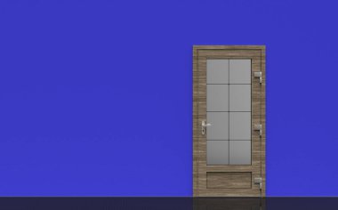 arka plan olarak renk duvarındaki kapı