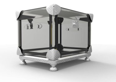 Boş takı veya hediye dava üzerinde beyaz renk